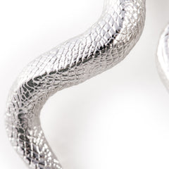 925 Silver Cobra Earrings Statement Piece 8.5 cm