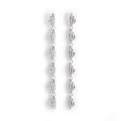 925 Silver Skin snake earrings