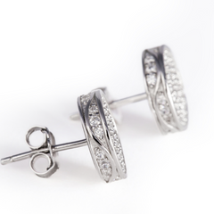 925 Silver Stud earrings with semi-precious gemstones