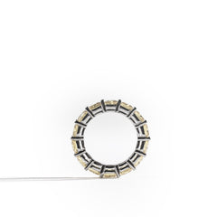 Tennis ring with yellow gemstones