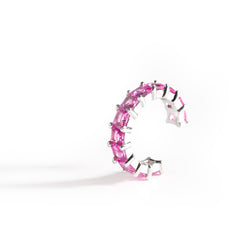 Cuff with pink gemstones