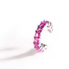 Cuff with pink gemstones